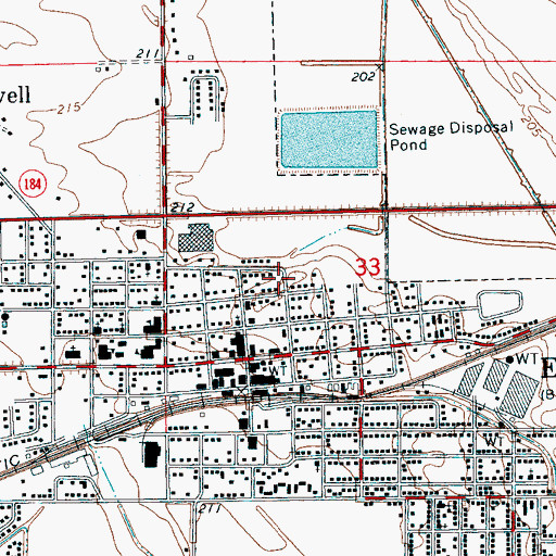 Topographic Map of City of Earle, AR