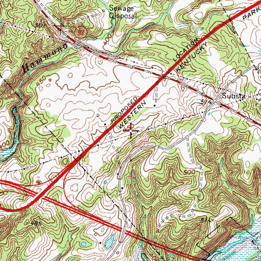 Topographic Map of City of Eddyville, KY