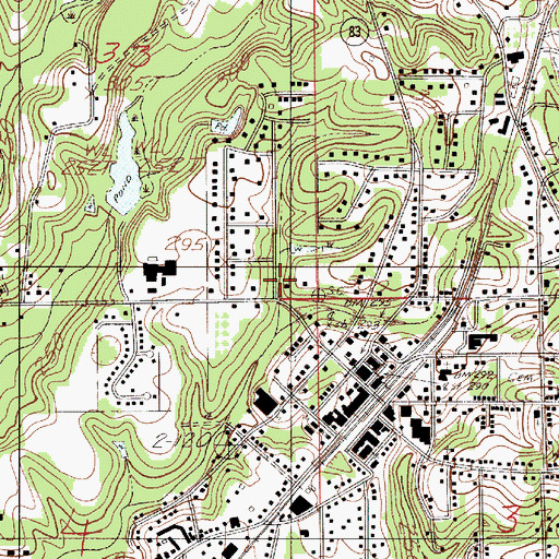 Topographic Map of City of Evergreen, AL