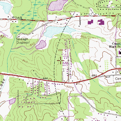 Topographic Map of City of Fayetteville, GA
