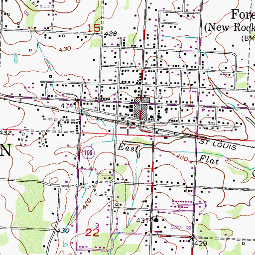 Topographic Map of City of Foreman, AR