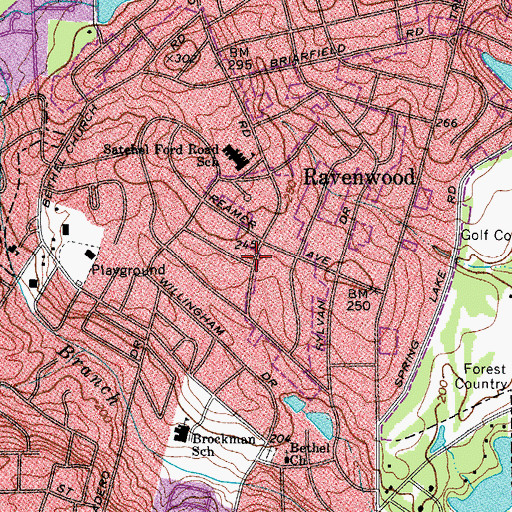 Topographic Map of City of Forest Acres, SC