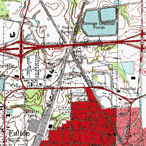 Topographic Map of City of Fulton, KY
