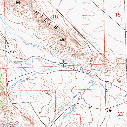 Topographic Map of Catskin Canyon, CA