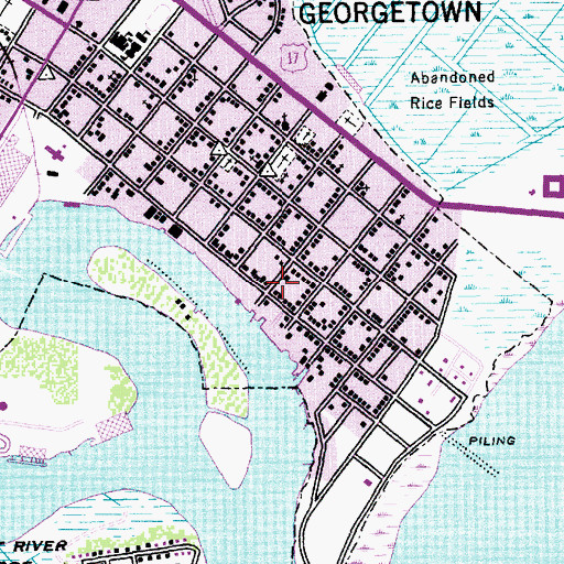 Topographic Map of City of Georgetown, SC