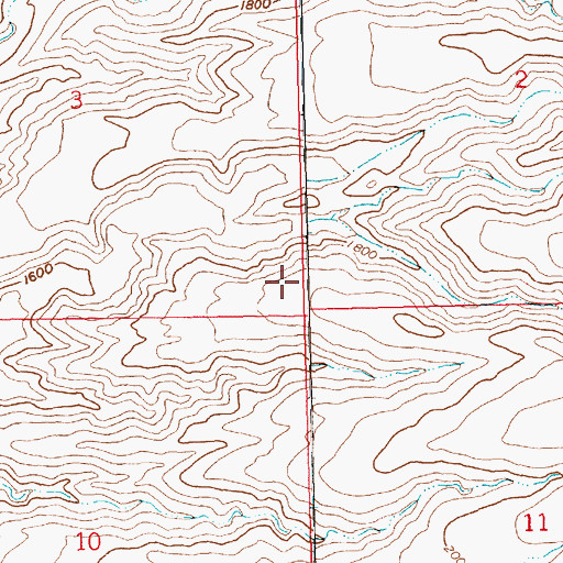 Topographic Map of Silver Cut Meadows, AZ