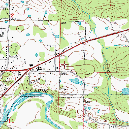 Topographic Map of City of Glenwood, AR