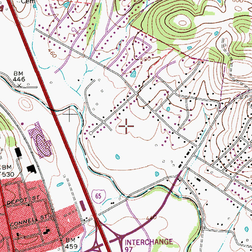 Topographic Map of City of Goodlettsville, TN