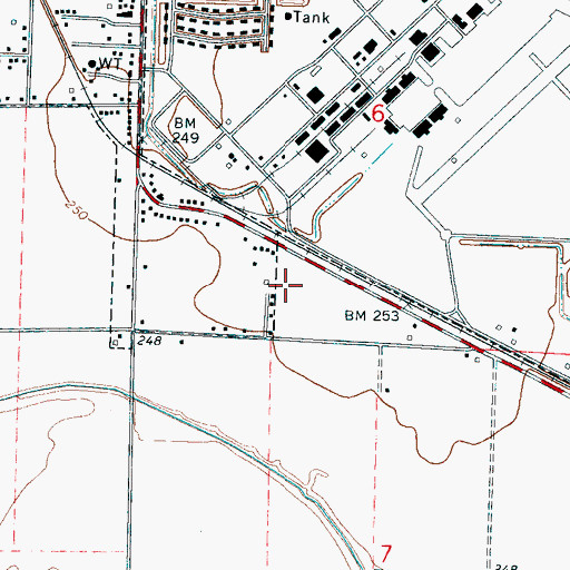Topographic Map of City of Gosnell, AR