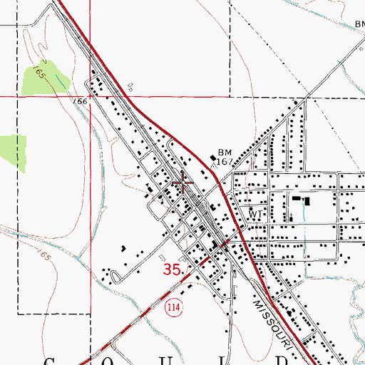 Topographic Map of City of Gould, AR