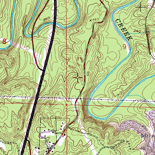 Topographic Map of City of Graysville, AL