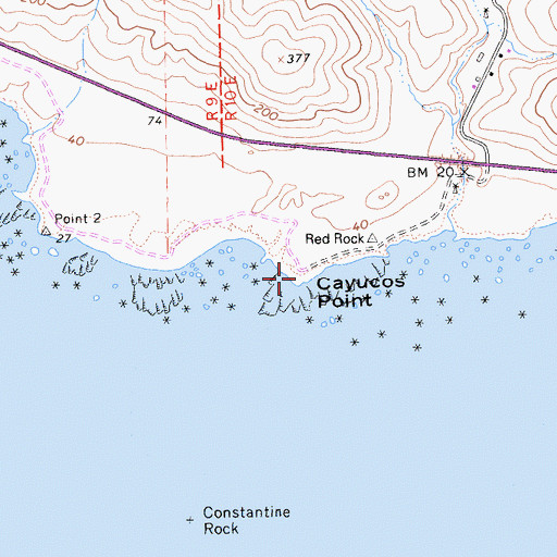 Topographic Map of Cayucos Point, CA
