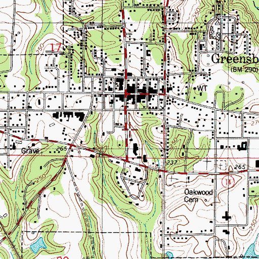 Topographic Map of City of Greensboro, AL