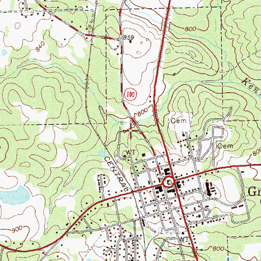 Topographic Map of City of Greenville, GA