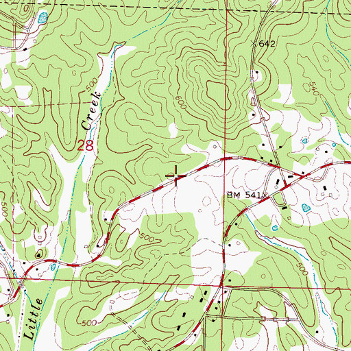 Topographic Map of City of Guin, AL