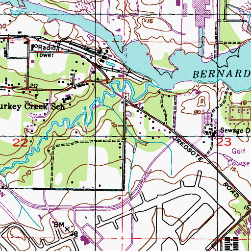 Topographic Map of City of Gulfport, MS