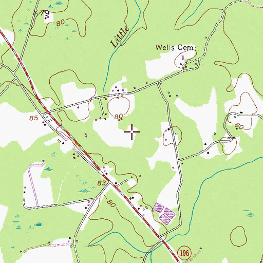 Topographic Map of City of Gumbranch, GA