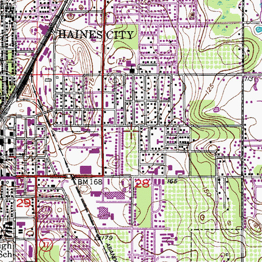 Topographic Map of City of Haines City, FL