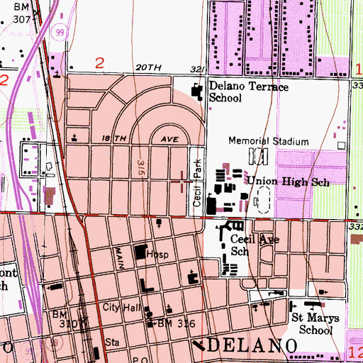 Topographic Map of Cecil Park, CA