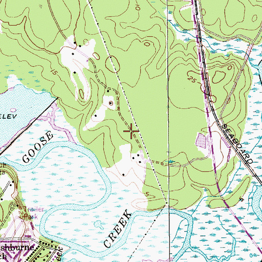 Topographic Map of City of Hanahan, SC