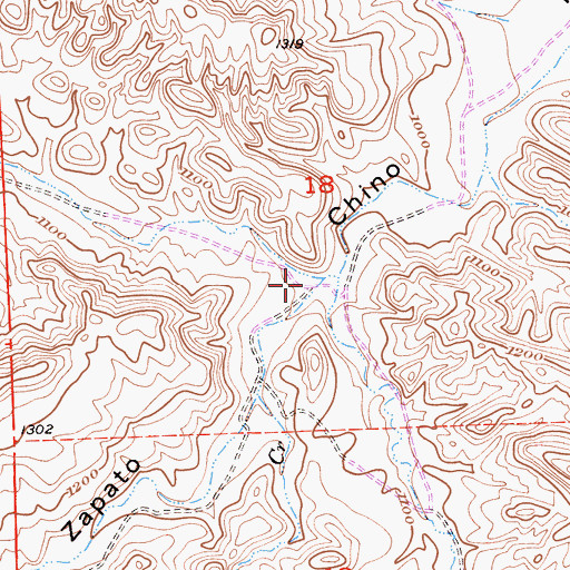 Topographic Map of Cedar Canyon, CA