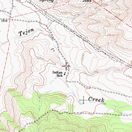 Topographic Map of Cedar Canyon, CA