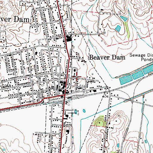 Topographic Map of City of Beaver Dam, KY
