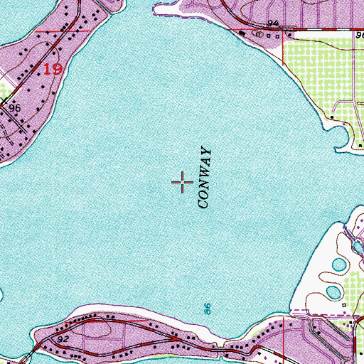 Topographic Map of City of Belle Isle, FL