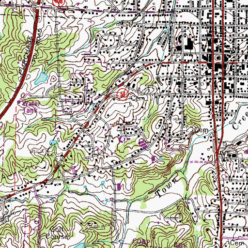 Topographic Map of City of Benton, KY