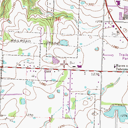 Topographic Map of City of Bentonville, AR