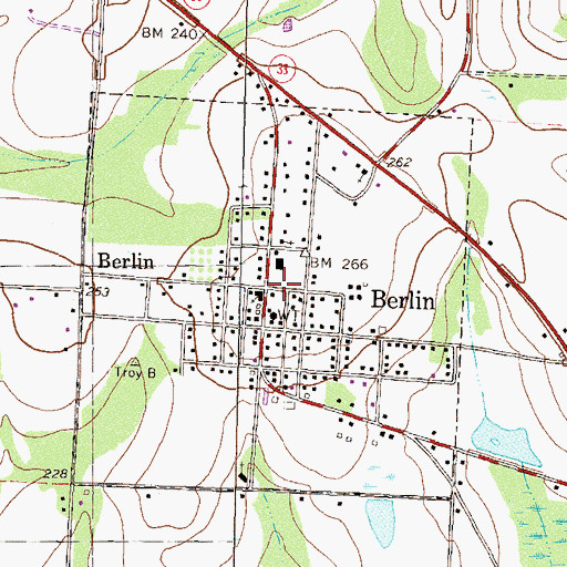 Topographic Map of City of Berlin, GA