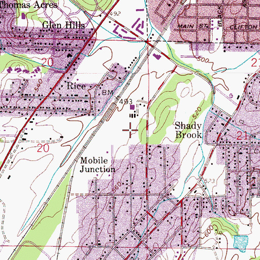 Topographic Map of City of Bessemer, AL