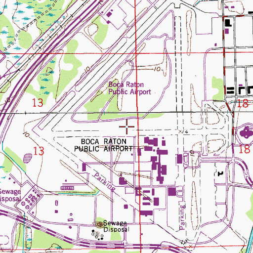 Topographic Map of City of Boca Raton, FL