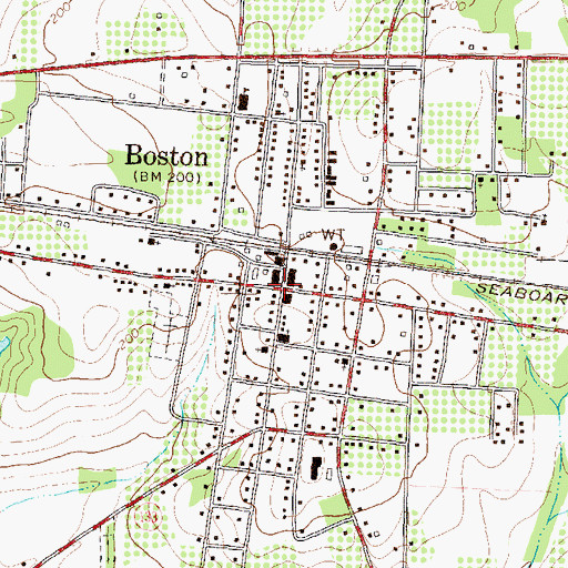 Topographic Map of City of Boston, GA