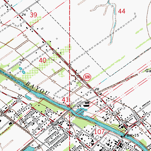 Topographic Map of City of Breaux Bridge, LA