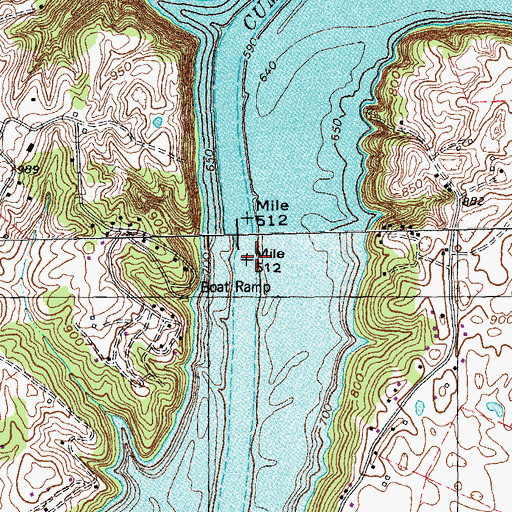 Topographic Map of City of Burnside, KY