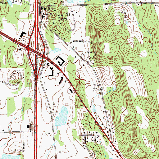 Topographic Map of City of Calhoun, GA