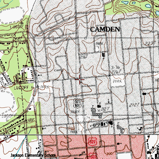 Topographic Map of City of Camden, SC