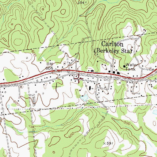 Topographic Map of City of Carlton, GA