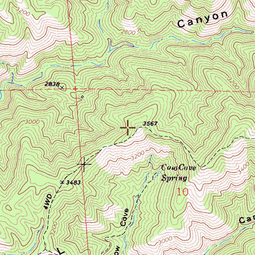 Topographic Map of Centennial Ridge, CA