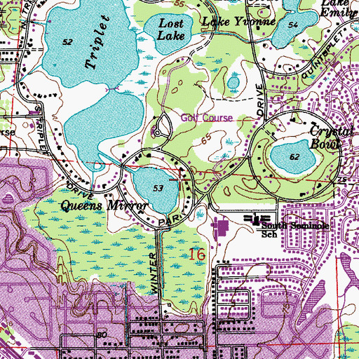 Topographic Map of City of Casselberry, FL