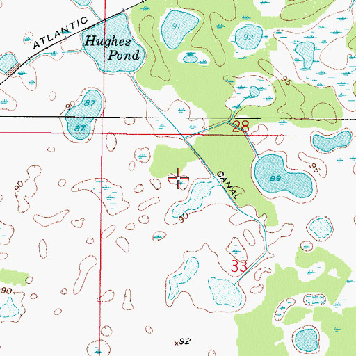 Topographic Map of City of Center Hill, FL