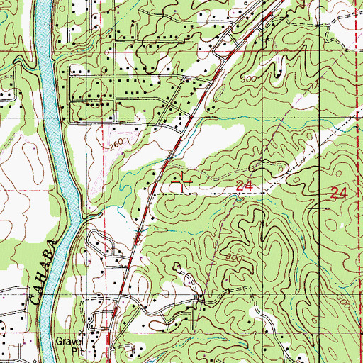 Topographic Map of City of Centreville, AL