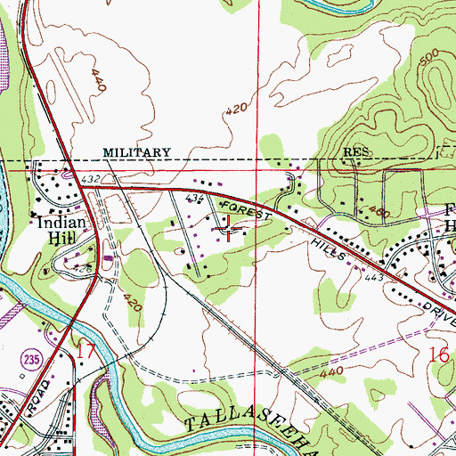 Topographic Map of City of Childersburg, AL