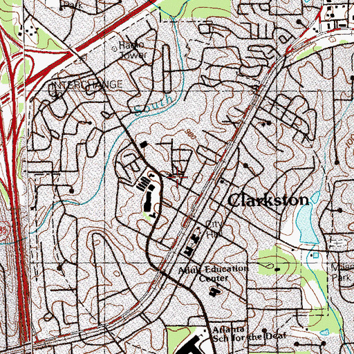 Topographic Map of City of Clarkston, GA