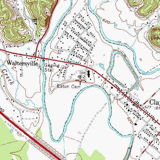 Topographic Map of City of Clay City, KY