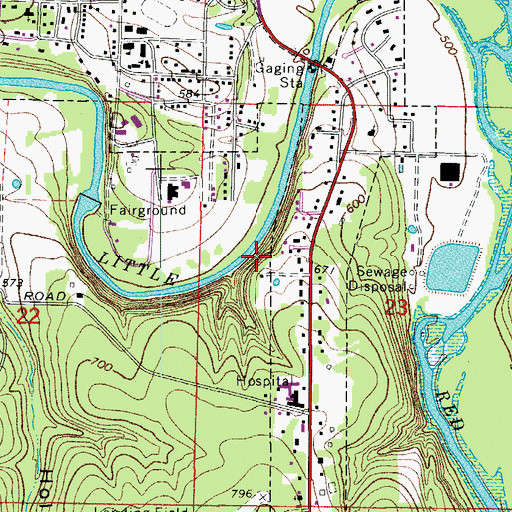 Topographic Map of City of Clinton, AR
