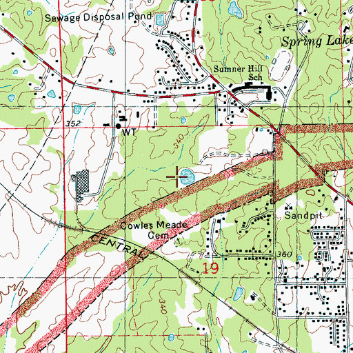 Topographic Map of City of Clinton, MS