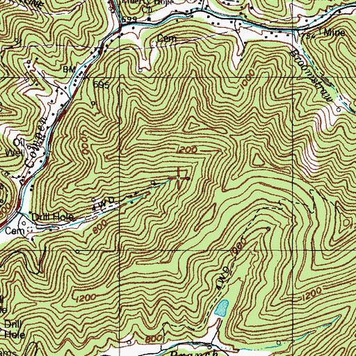 Topographic Map of City of Coal Run Village, KY