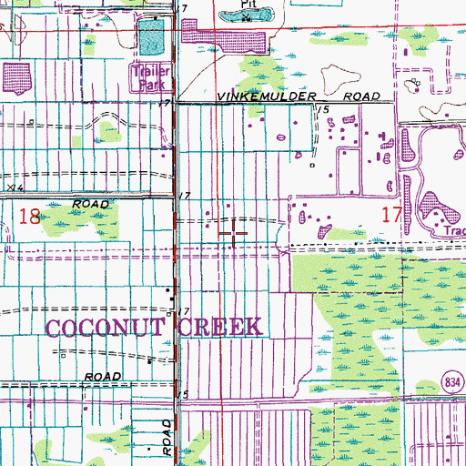 Topographic Map of City of Coconut Creek, FL